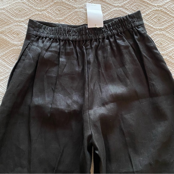 New MNG Black Linen High Waist Croped
Wide Leg Culottes Pants Size M - Picture 7 of 16